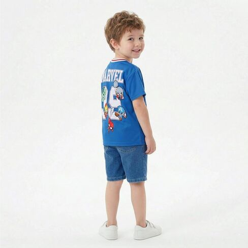 Marvel Avengers Boys Jersey Mesh Shirt for Toddler to Big Kids in Kuwait