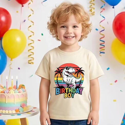 Birthday Boy Shirt 2nd 3rd 4th 5th 6th 7th 8th Baby Boys Birthday Gift T-Shirt Toddler Kids Birthday Party Short Sleeve Tops in Kuwait