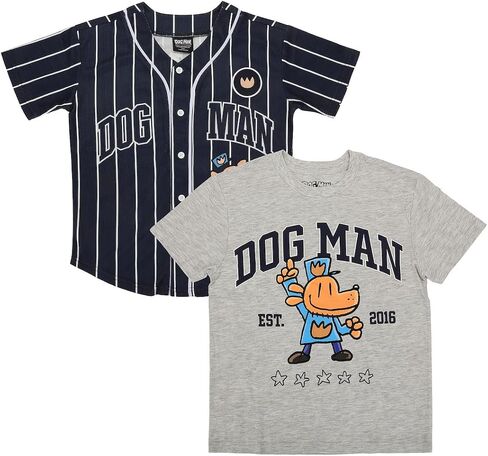 Dog Man 16 Boy's 2-Pack Baseball Jersey & Tee Combo Set in Kuwait