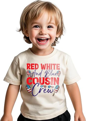 Toddler Boys 4th of July Shirt Boy Patriotic Shirt Kid USA 250th Red White Blue Tee American Flag Cotton Tops 2-7Y in Saudi Arabia