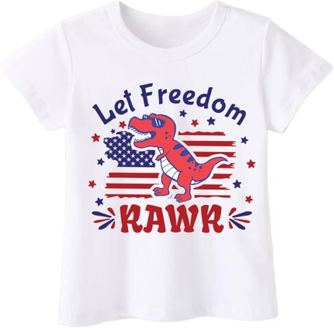 Toddler Boys 4th of July Shirt Boy Patriotic Shirt Kid USA 250th Red White Blue Tee American Flag Cotton Tops 2-7Y in Saudi Arabia