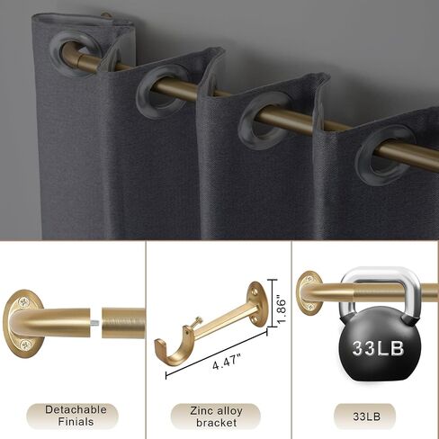 Corner Curtain Rod for Bay Window, L-shaped Curved 2 Sided 36-72 Inch Wrap Around Curtain Rods, Adjustable 1 Inch Drapery Rods for Bedroom Living Room,Matte Black in Saudi Arabia