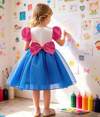 Cat Costume for Kids Cat Birthday Outfit Cat Dress for Girls Birthday Party Dress up Casual Wear 3-8Y in Saudi Arabia