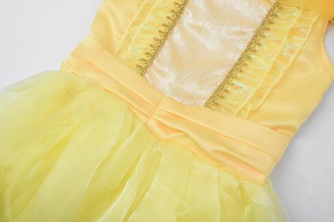 Off Shoulder Layered Princess Costume Dress up for Girls, Yellow in Saudi Arabia