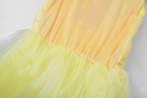 Off Shoulder Layered Princess Costume Dress up for Girls, Yellow in Saudi Arabia