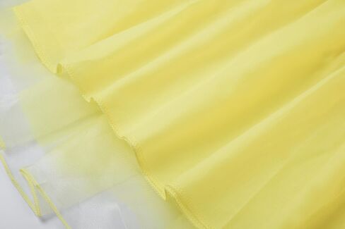 Off Shoulder Layered Princess Costume Dress up for Girls, Yellow in Saudi Arabia