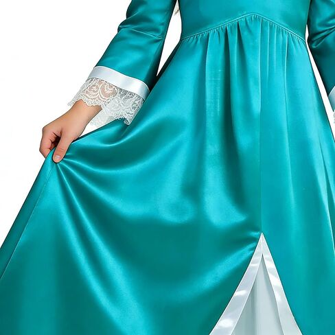 Princess Costume Dress for Girls Birthday Halloween Cosplay Dress Up With Crown Earrings Brooch Star Stick Accessories in Saudi Arabia