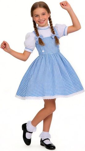 Book Character Costume for Kids Blue Plaid Dress for Girls Dress Up Career Day Birthday Gifts in Saudi Arabia