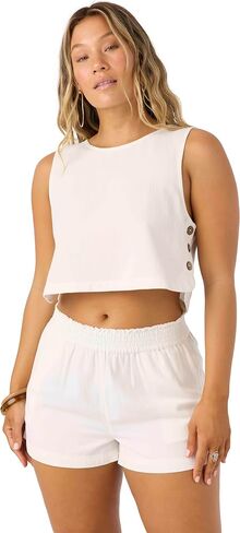 O'NEILL Women's Sanders Tank | Lightweight Linen‑Blend Woven Top, Wrapover Back in Kuwait