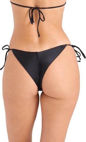 Volcom Women's Bikini Bottoms- Cheeky Coverage, UPF 50+ Sun Protection, Beach & Pool Swimwear, Black, Small in Kuwait