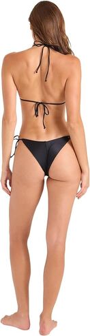 Volcom Women's Bikini Bottoms- Cheeky Coverage, UPF 50+ Sun Protection, Beach & Pool Swimwear, Black, Small in Kuwait