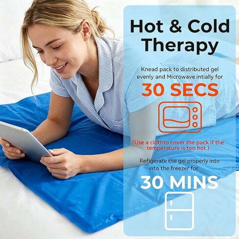 Cooling Mat 23.6" x 35.4", Reusable Gel Cooling Pad for Hot Sleepers, Portable Non-Slip Cooling Mat for Bed, Chair, Sofa & Office Use in Saudi Arabia