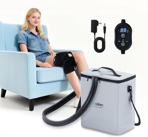 Cold Therapy Machine with Programmable Timer, Cryotherapy Pain Relief with Compression Pad, Portable Ice Machine for Knee After Surgery in Saudi Arabia
