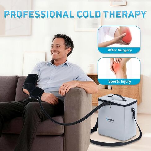 Cold Therapy Machine with Programmable Timer, Cryotherapy Pain Relief with Compression Pad, Portable Ice Machine for Knee After Surgery in Saudi Arabia