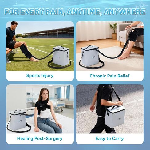 Cold Therapy Machine with Programmable Timer, Cryotherapy Pain Relief with Compression Pad, Portable Ice Machine for Knee After Surgery in Saudi Arabia
