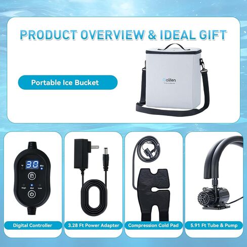 Cold Therapy Machine with Programmable Timer, Cryotherapy Pain Relief with Compression Pad, Portable Ice Machine for Knee After Surgery in Saudi Arabia
