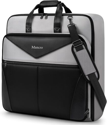 Mancro Garment Bags for Travel, Suit Bag Travel Fits 5 Suits with Shoe Pocket, Wrinkle Free Carry on Garment Bags for Hanging Clothes with Luggage Sleeve, Waterproof Suit Garment Bag for Men Women in Saudi Arabia