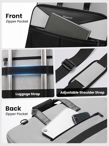 Mancro Garment Bags for Travel, Suit Bag Travel Fits 5 Suits with Shoe Pocket, Wrinkle Free Carry on Garment Bags for Hanging Clothes with Luggage Sleeve, Waterproof Suit Garment Bag for Men Women in Saudi Arabia