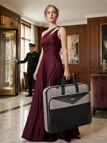 Mancro Garment Bags for Travel, Suit Bag Travel Fits 5 Suits with Shoe Pocket, Wrinkle Free Carry on Garment Bags for Hanging Clothes with Luggage Sleeve, Waterproof Suit Garment Bag for Men Women in Saudi Arabia