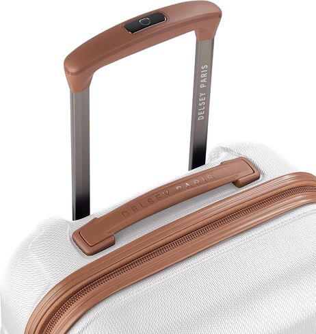 DELSEY PARIS Flanerie SE - Hardside Carry-On Luggage 19 Inch - 360° Dual Spinner Wheels - TSA Lock - 5-Year Warranty - Lightweight Polycarbonate Travel Suitcase with Vegan Leather, Champagne in Kuwait