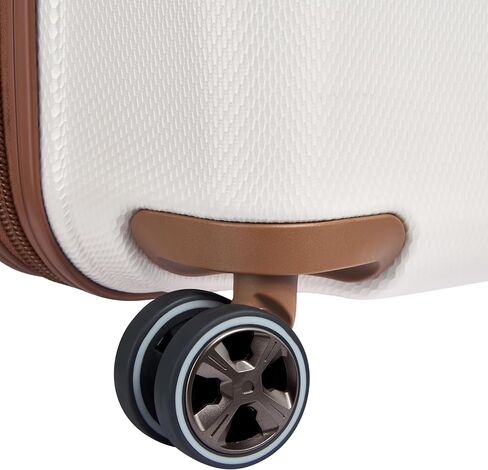 DELSEY PARIS Flanerie SE - Hardside Carry-On Luggage 19 Inch - 360° Dual Spinner Wheels - TSA Lock - 5-Year Warranty - Lightweight Polycarbonate Travel Suitcase with Vegan Leather, Champagne in Kuwait