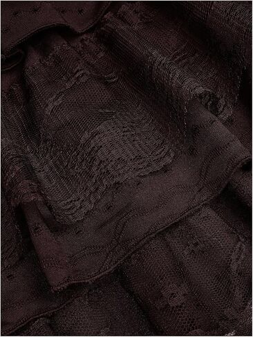 WDIRARA Women's Plus Size Y2k Lace Mini Skirt Tiered Layered Ruffle A Line Skirts in Kuwait