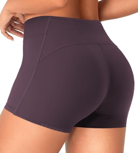 YEOREO CoreFlex شورت نسائي منخفض الارتفاع لراكبي الدراجات النارية مع جيب 3.6 بوصة بدون درزات أمامية للتمرين في صالة الألعاب الرياضية in Kuwait