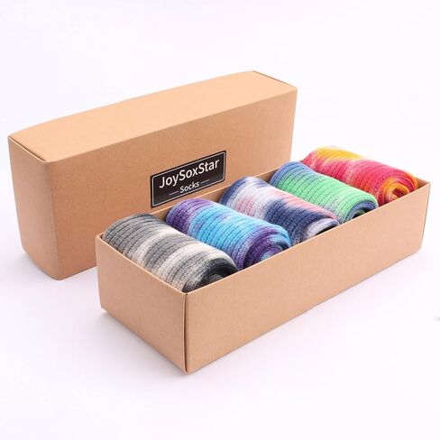 Tie Dye Socks for Men Women, Soft Cotton Blend Crew Socks, 5-Pack Unisex Novelty Socks, One Size Fits Most in Kuwait