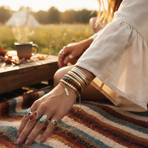 2 Pcs Tibetan Copper Bead Bracelet Set Handmade Braided Cotton Bracelet Lucky Energy Healing for Strength Adjustable Spiritual Unisex Copper Bracelet Gift for Women and Men in Saudi Arabia