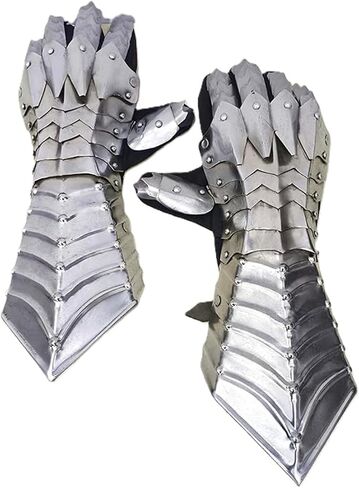 Medieval Armor Gauntlets, Metal Cosplay Gloves, Fantasy Ringwraith Costume Accessories, Gothic Style, Adult Size in Saudi Arabia
