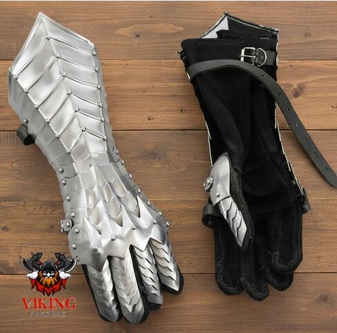 Medieval Armor Gauntlets, Metal Cosplay Gloves, Fantasy Ringwraith Costume Accessories, Gothic Style, Adult Size in Saudi Arabia