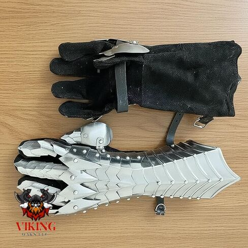 Medieval Armor Gauntlets, Metal Cosplay Gloves, Fantasy Ringwraith Costume Accessories, Gothic Style, Adult Size in Saudi Arabia