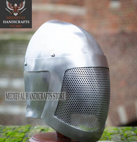 Medieval fencer bascinet Visor helmet HEMA SCA Sparring Protective gear For Halloween Cosplay in Saudi Arabia