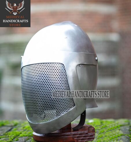 Medieval fencer bascinet Visor helmet HEMA SCA Sparring Protective gear For Halloween Cosplay in Saudi Arabia