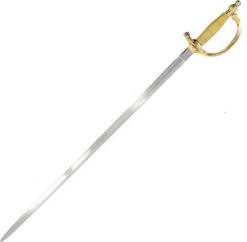 MedievalDepot 1840 US Army NCO Sword Replica -Overall 38" - Carbon Forged Steel Blade - Brass Guard & Pommel - Historical Display in Saudi Arabia