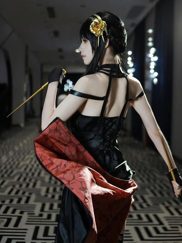 Yor Forger Weapon,Yor Forger Cosplay Headband Earrings Accessories Set Anime Props Role Play Gift Gold in Saudi Arabia