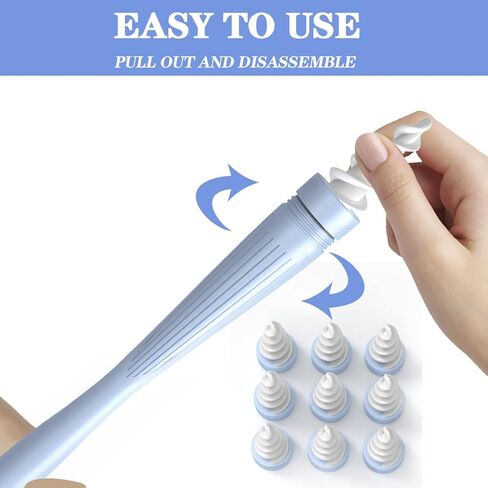Ear Wax Removal, Ear Wax Removal Tool Reusable and Washable Replacement Soft Silicone Tips for Cleaner Earwax, Ear Wax Removal Kit Contains 7 Types of Ear Cleaner Tools in Saudi Arabia