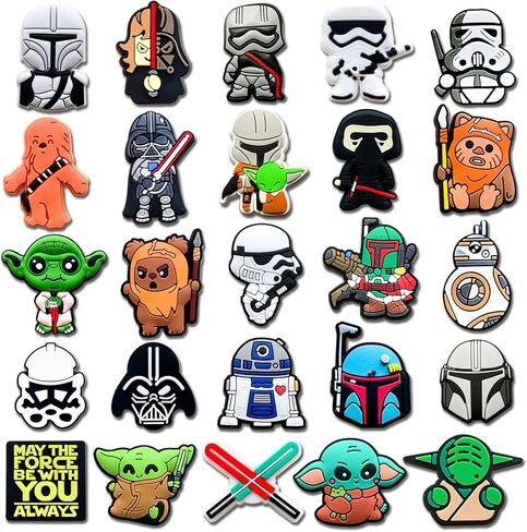 25Pcs Shoe Decoration Charms for Croc Clog Sandals, Cartoon Shoe Accessories Charms for Gifts in Saudi Arabia
