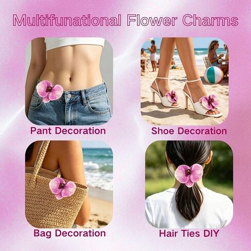 Artificial Butterfly Orchid Shoe Clips Decorative Removable Flower Shoe Buckle Wedding Bridal High Heels Sandals Bag Charm Accessories for Women in Saudi Arabia