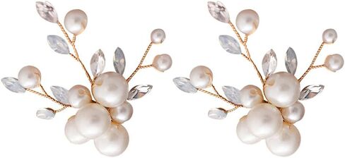Holibanna Pearl Shoe Buckle Removable Decorative Flower Charm for Bridal Wedding Shoes Flats High Heels Shoe Jewelry Accessories 1.96X1.96X0.39In in Saudi Arabia
