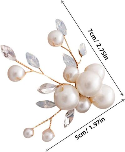 Holibanna Pearl Shoe Buckle Removable Decorative Flower Charm for Bridal Wedding Shoes Flats High Heels Shoe Jewelry Accessories 1.96X1.96X0.39In in Saudi Arabia