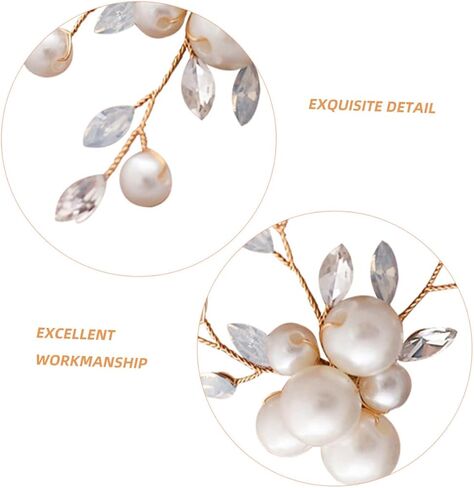 Holibanna Pearl Shoe Buckle Removable Decorative Flower Charm for Bridal Wedding Shoes Flats High Heels Shoe Jewelry Accessories 1.96X1.96X0.39In in Saudi Arabia