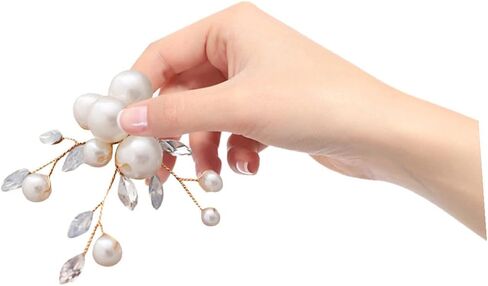 Holibanna Pearl Shoe Buckle Removable Decorative Flower Charm for Bridal Wedding Shoes Flats High Heels Shoe Jewelry Accessories 1.96X1.96X0.39In in Saudi Arabia