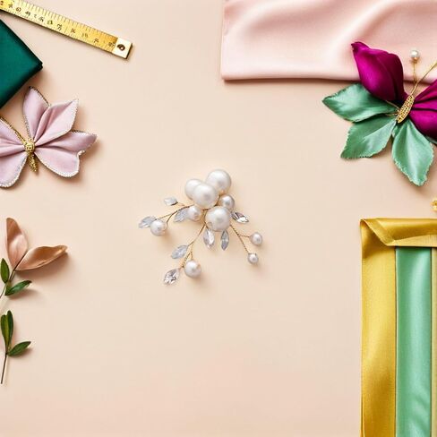 Holibanna Pearl Shoe Buckle Removable Decorative Flower Charm for Bridal Wedding Shoes Flats High Heels Shoe Jewelry Accessories 1.96X1.96X0.39In in Saudi Arabia