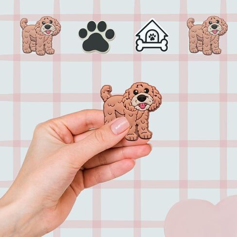 Cockapoo Shoe Charms - Cute Cockapoo Dog Decoration Charms Gift for Boys Kids Teens and Adults - Set of 4 in Kuwait