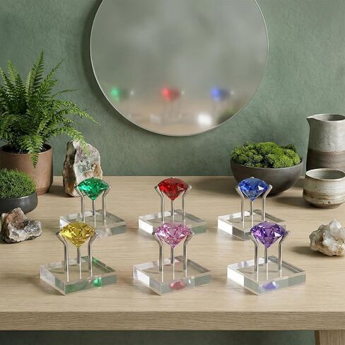 10 Pcs 3 Metal Peg Rock Display, Crystal Display Stand with Clear Acrylic Base Metal Pegs Fossil Stand Easel for Rocks, Crystal, Mineral, Geodes, Decorative Balls (2 x 2 Inch) in Saudi Arabia