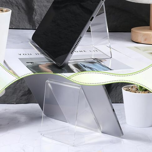 12 Pack Acrylic Book Display Holder, 4x5 Inch Clear Acrylic Book Stand, Books Display Easel for Displaying Books, Tablet Holder, Pictures, Notebooks, Music Sheets, Artworks, CDs in Saudi Arabia