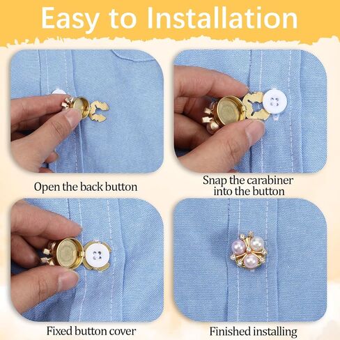 16Pcs Gold Button Covers Brass Button Cover Cufflinks,2 Sizes Buttons Covers for Men and Women, Elegant Accessories for Formal Shirts in Saudi Arabia