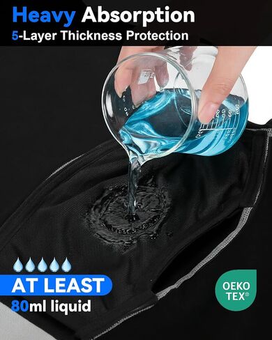 Incontinence Underwear for Men, Mens Incontinence Underwear Washable Leak Proof Boxer Briefs, Washable Reusable Bladder Control Protective Underwear for Bladder Leaks, Fly Opening, 3 Pack (X-Large) in Kuwait