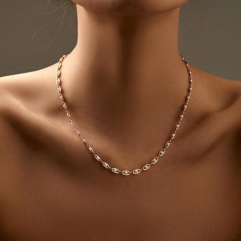 Gold Pearl Necklace for Women, 18K Gold Plated Dainty Pearls Beaded Chain Necklace Jewelry Gifts for Women in Saudi Arabia